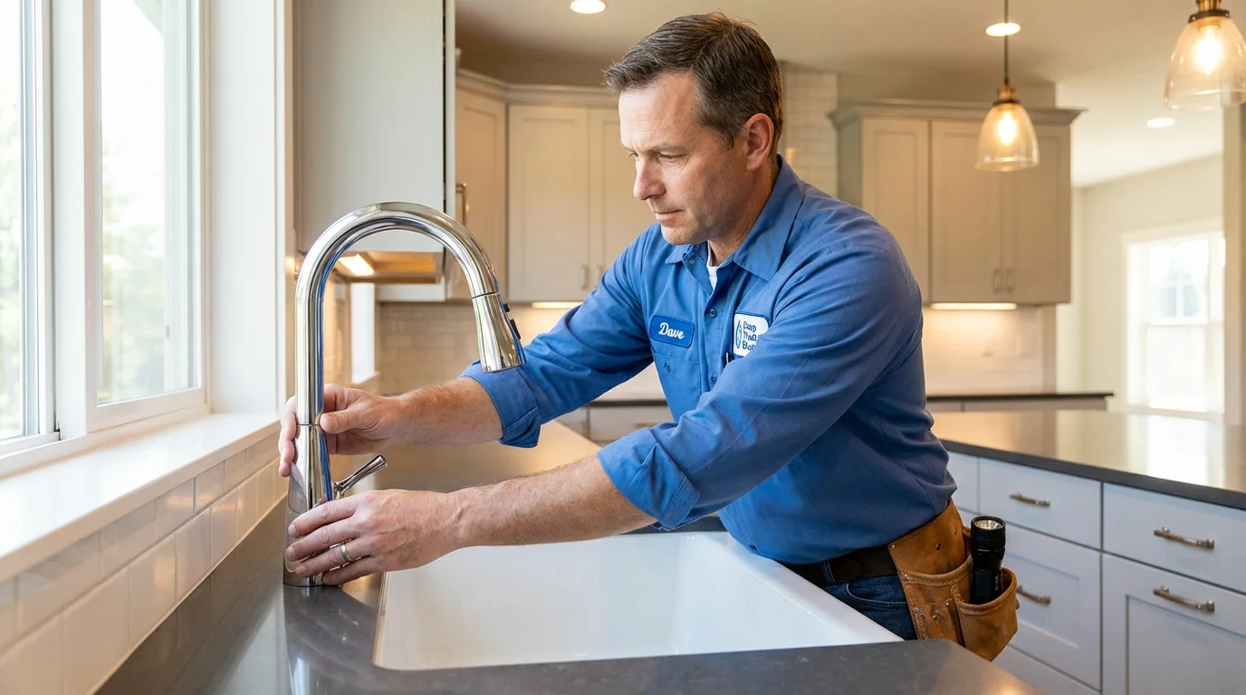 Kitchen faucet installation by Johns Plumbing LLC in Adel